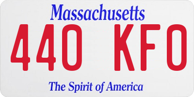 MA license plate 440KF0