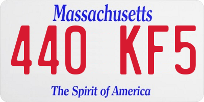 MA license plate 440KF5