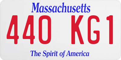 MA license plate 440KG1