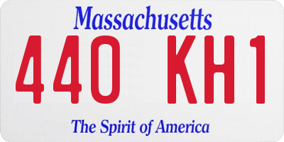 MA license plate 440KH1