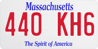 MA license plate 440KH6