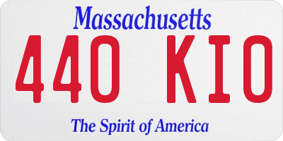 MA license plate 440KI0