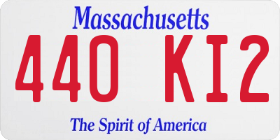 MA license plate 440KI2