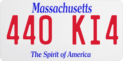 MA license plate 440KI4