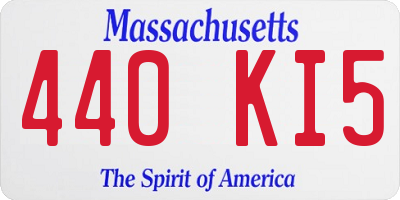 MA license plate 440KI5