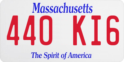 MA license plate 440KI6