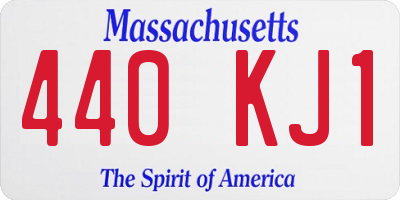 MA license plate 440KJ1
