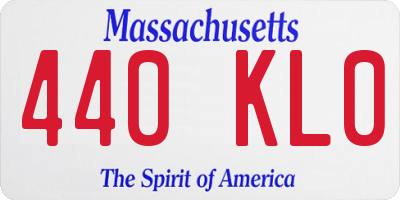 MA license plate 440KL0