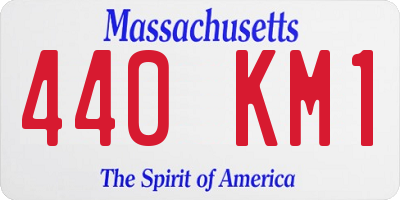 MA license plate 440KM1