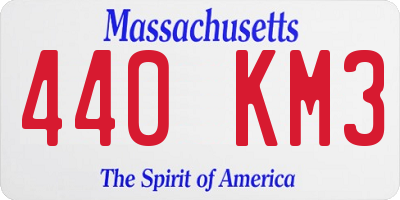 MA license plate 440KM3