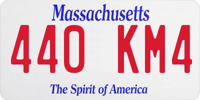 MA license plate 440KM4