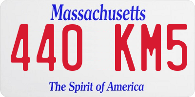MA license plate 440KM5