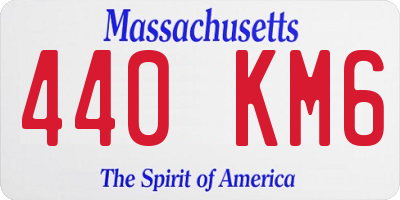MA license plate 440KM6
