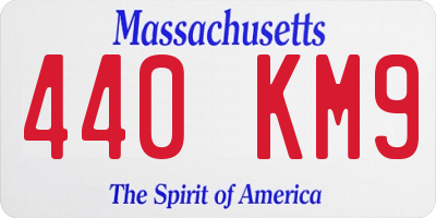MA license plate 440KM9
