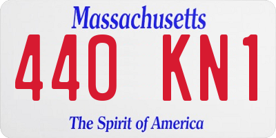 MA license plate 440KN1