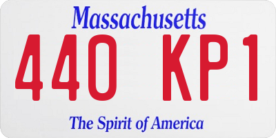 MA license plate 440KP1