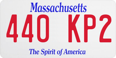 MA license plate 440KP2