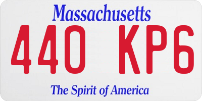 MA license plate 440KP6