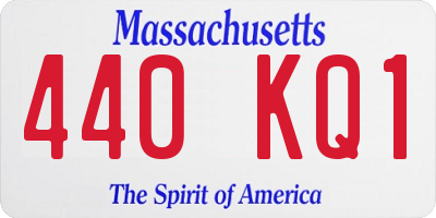 MA license plate 440KQ1