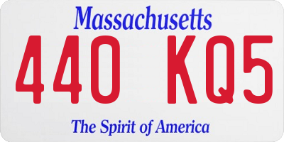 MA license plate 440KQ5