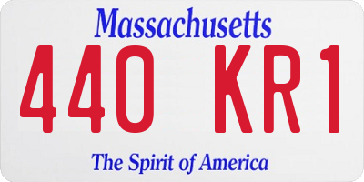 MA license plate 440KR1