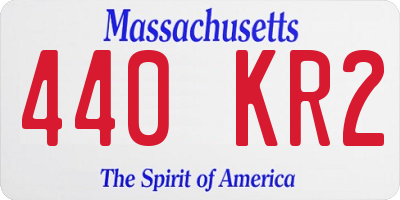 MA license plate 440KR2