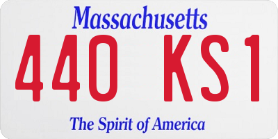 MA license plate 440KS1