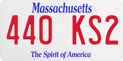 MA license plate 440KS2