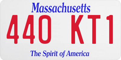 MA license plate 440KT1