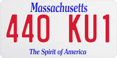 MA license plate 440KU1