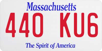 MA license plate 440KU6