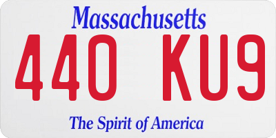 MA license plate 440KU9