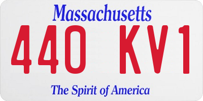 MA license plate 440KV1