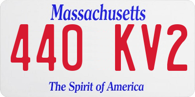 MA license plate 440KV2