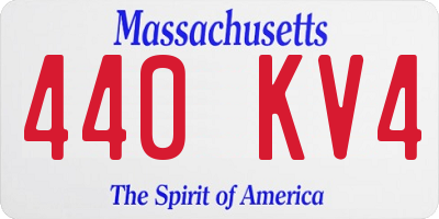MA license plate 440KV4