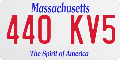 MA license plate 440KV5