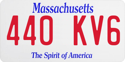 MA license plate 440KV6