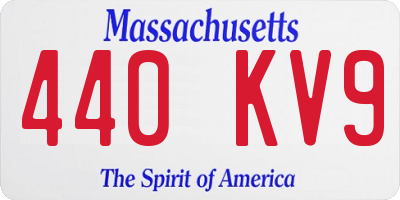 MA license plate 440KV9