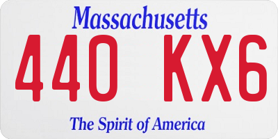 MA license plate 440KX6