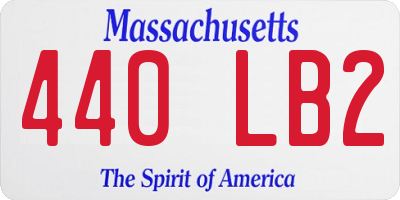 MA license plate 440LB2