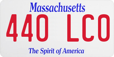 MA license plate 440LC0