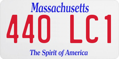 MA license plate 440LC1
