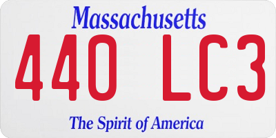 MA license plate 440LC3