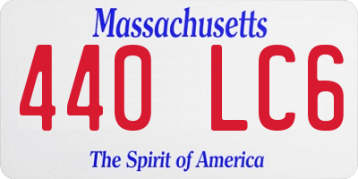 MA license plate 440LC6