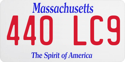 MA license plate 440LC9