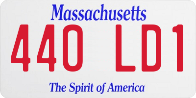 MA license plate 440LD1