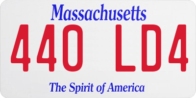 MA license plate 440LD4