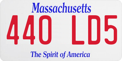 MA license plate 440LD5