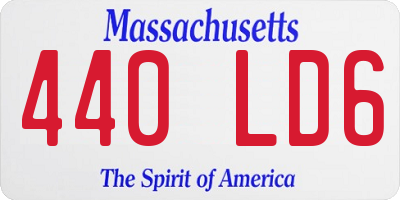 MA license plate 440LD6