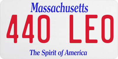 MA license plate 440LE0